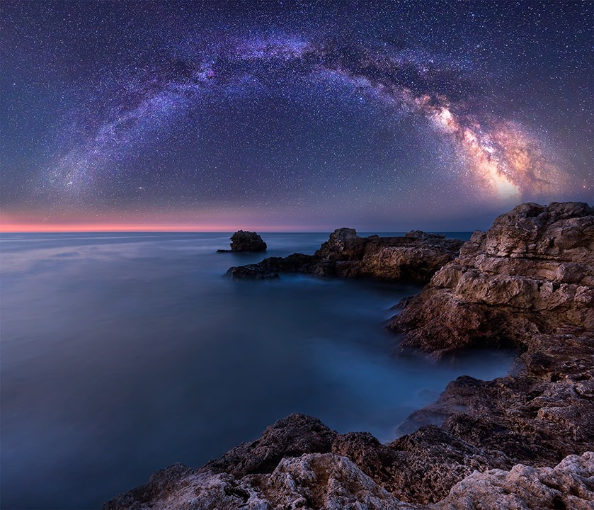 Canvas Print - Milky Way Over The Sea